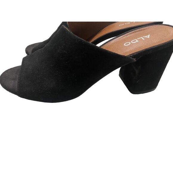 Aldo Women Suede Black Mules Size 9 - Picture 5 of 5